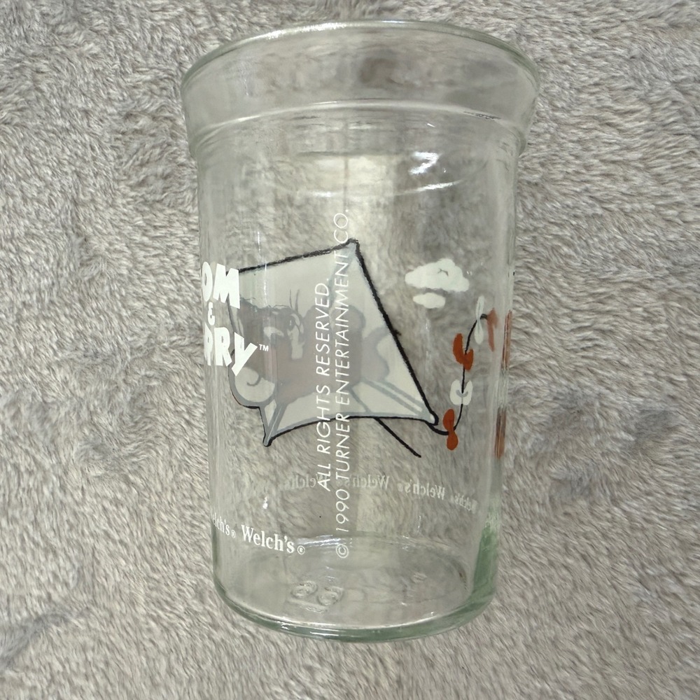 VTG Anchor Glass Welch's Tom & Jerry Glass Dino‎ Jerry Mouse 1990 Set - Picture 7 of 12